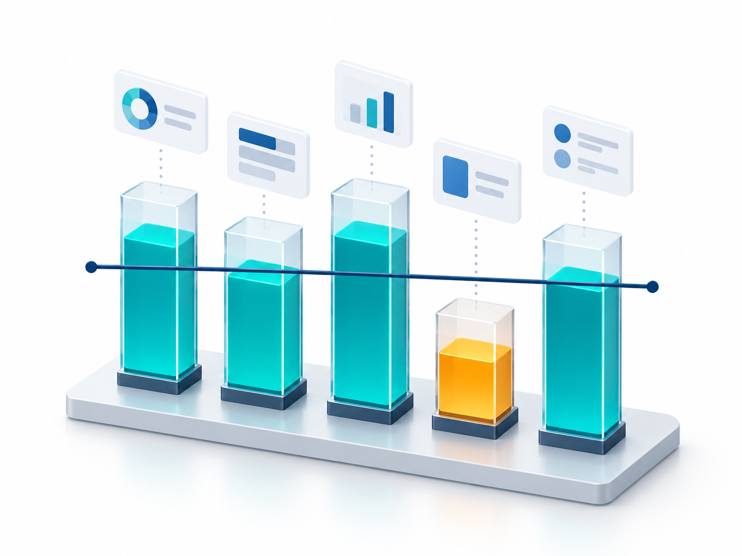 Five AI agent evaluation metrics checked against agreed acceptance thresholds before release